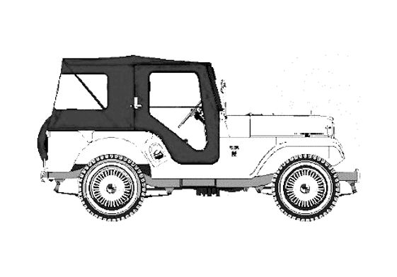 Download drawing Kaiser Jeep CJ-5A Tuxedo Park SUV 1964 in ai pdf png ...